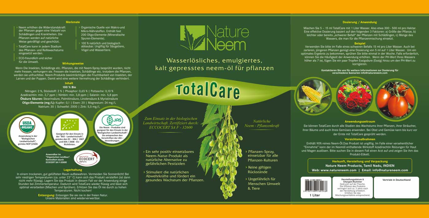 NatureNeem TotalCare German packaging