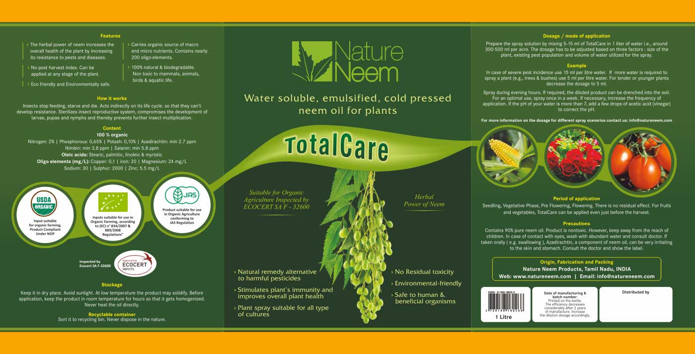 NatureNeem TotalCare Englisches Label