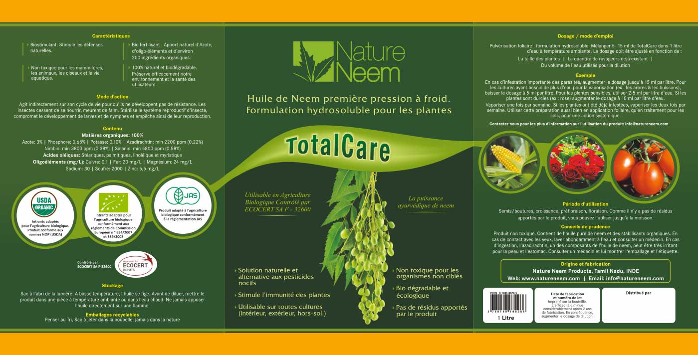 NatureNeem TotalCare Französisches Label